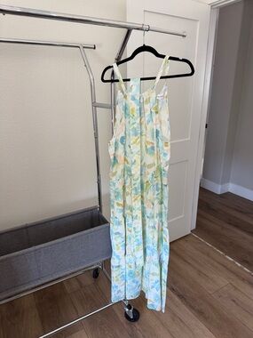 Bella Dahl Women's Maxi Dress in Pastel Blue, Green & Cream Floral